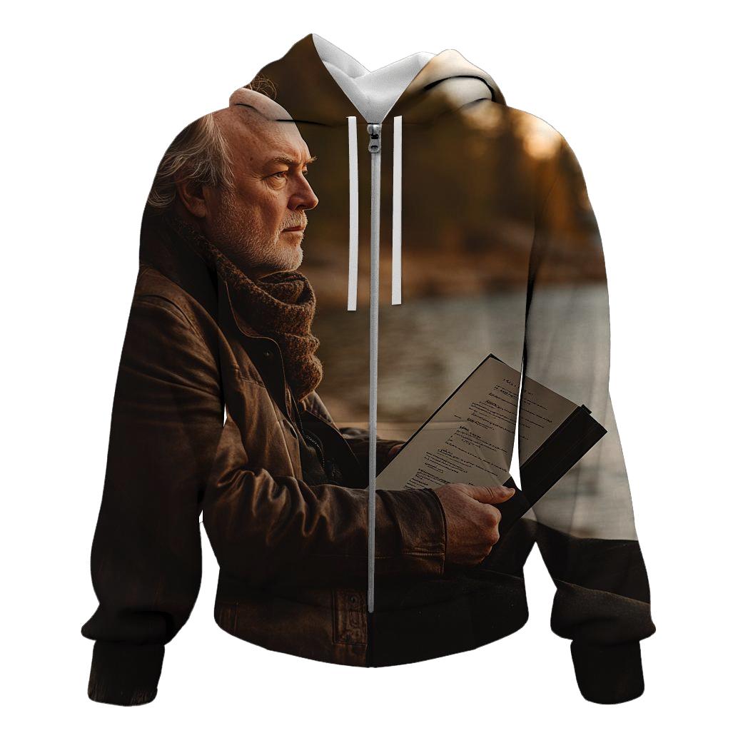 Graham Greene Reflecting By Lake Superior pullover hoodies