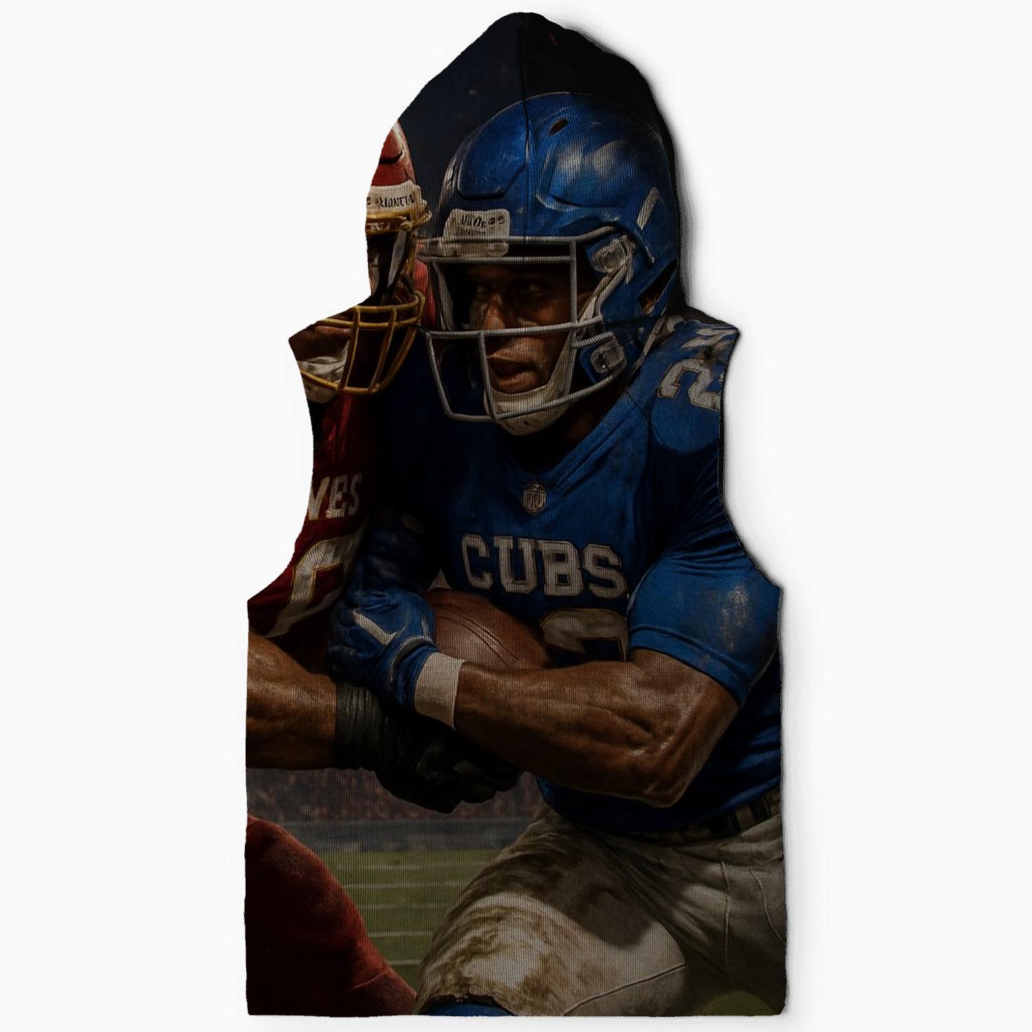 Gridiron Showdown Braves Vs Cubs Clash heavyweight hoodies