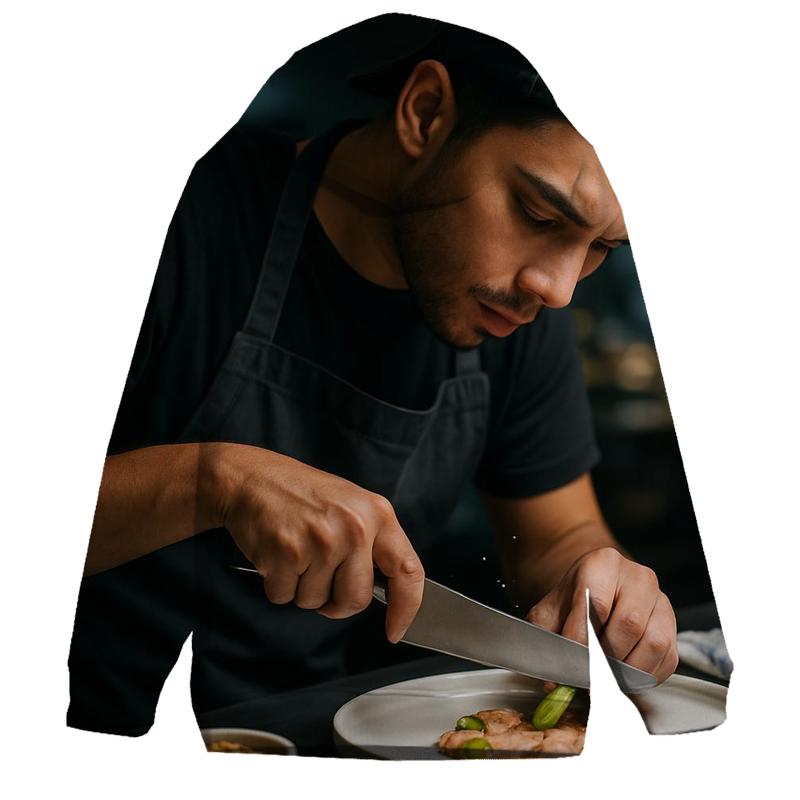 Chef Plating Cornichon Gastronomy In Urban Kitchen hoodie designs