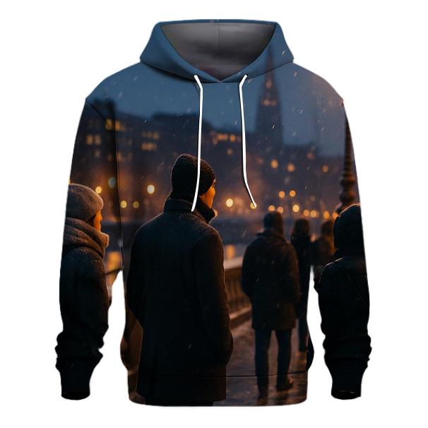 Winter Twilight From Riverside Promenade pullover hoodies