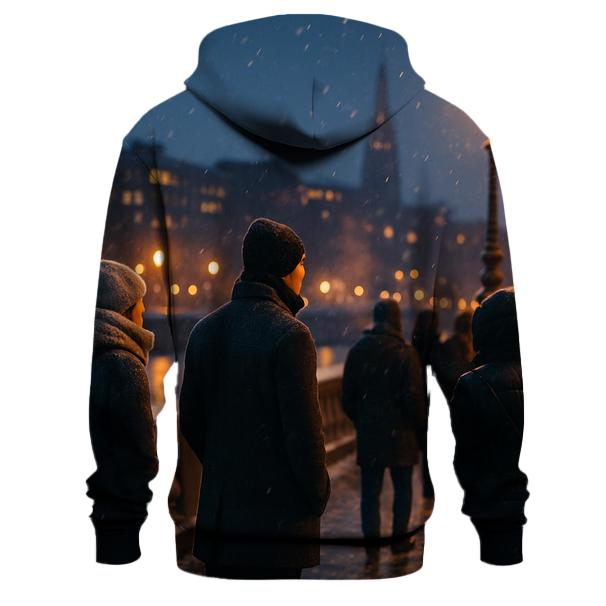 Winter Twilight From Riverside Promenade pullover hoodies