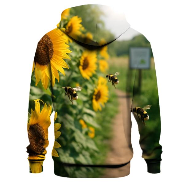 Pollinator Alley Of Wild Sunflowers designer hoodies