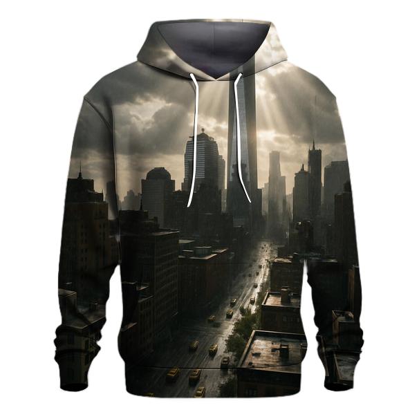 Aerial Rainstorm Over Lower Manhattan zip-up hoodies