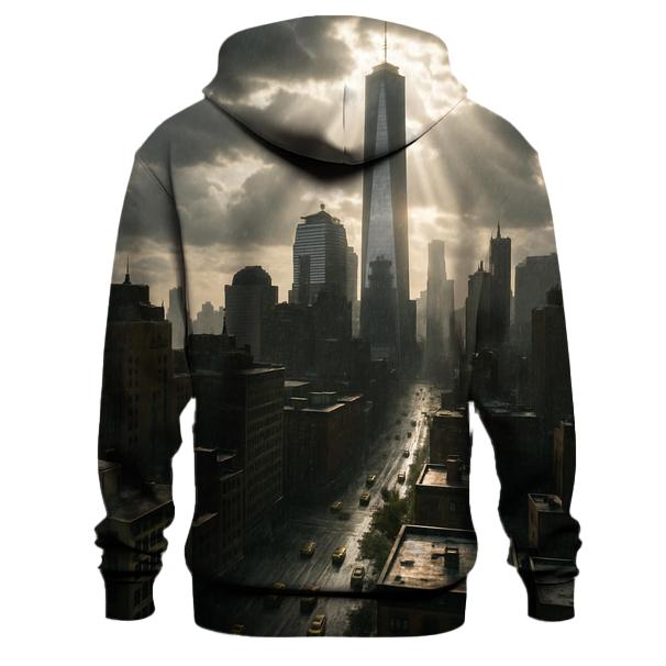 Aerial Rainstorm Over Lower Manhattan zip-up hoodies
