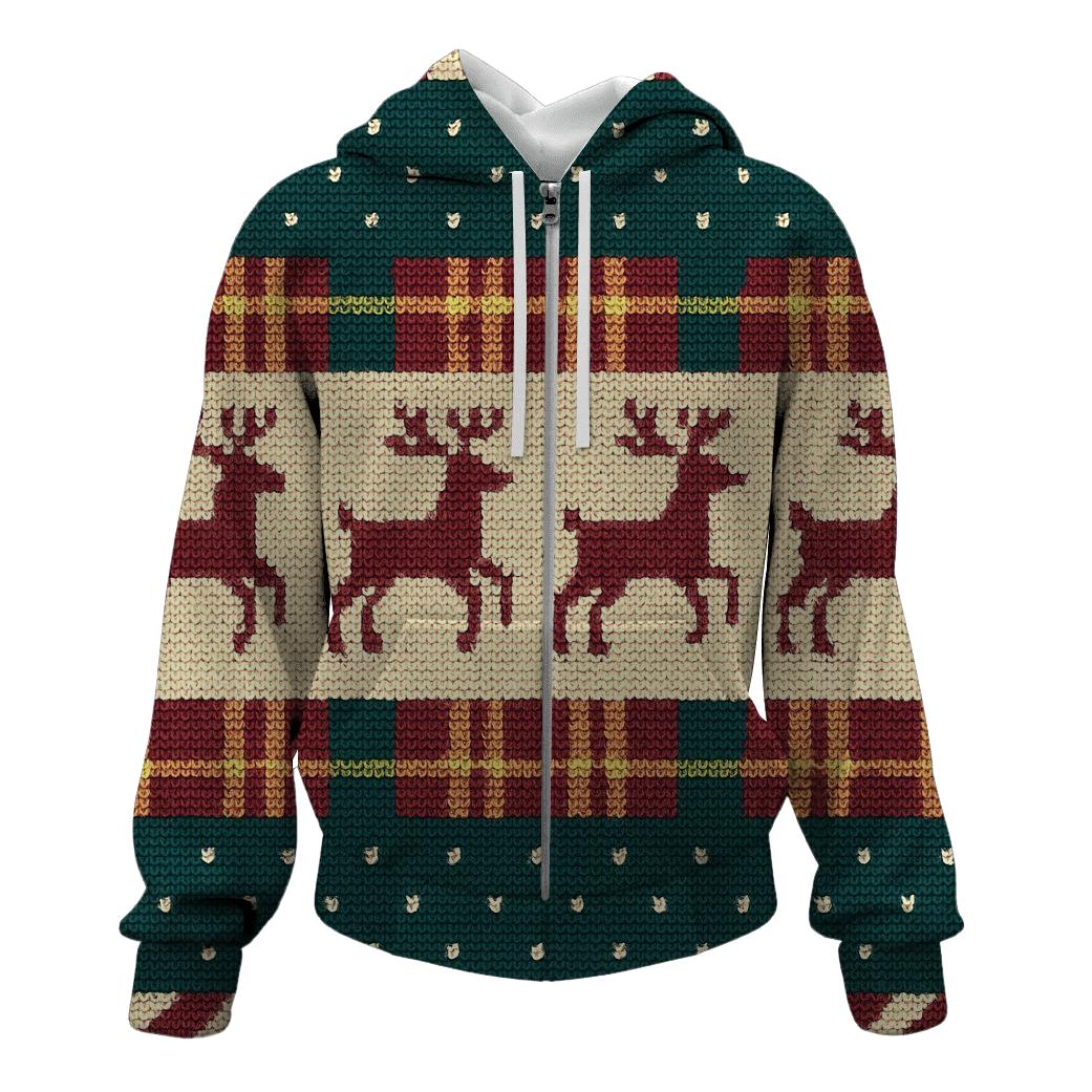 Candy Reindeer Plaid Parade Design hoodie designs