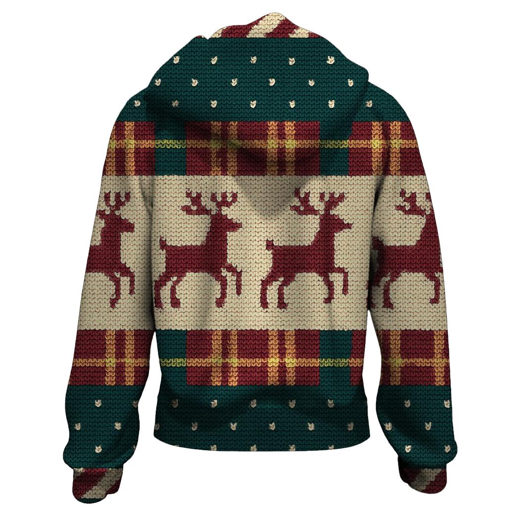 Candy Reindeer Plaid Parade Design hoodie designs