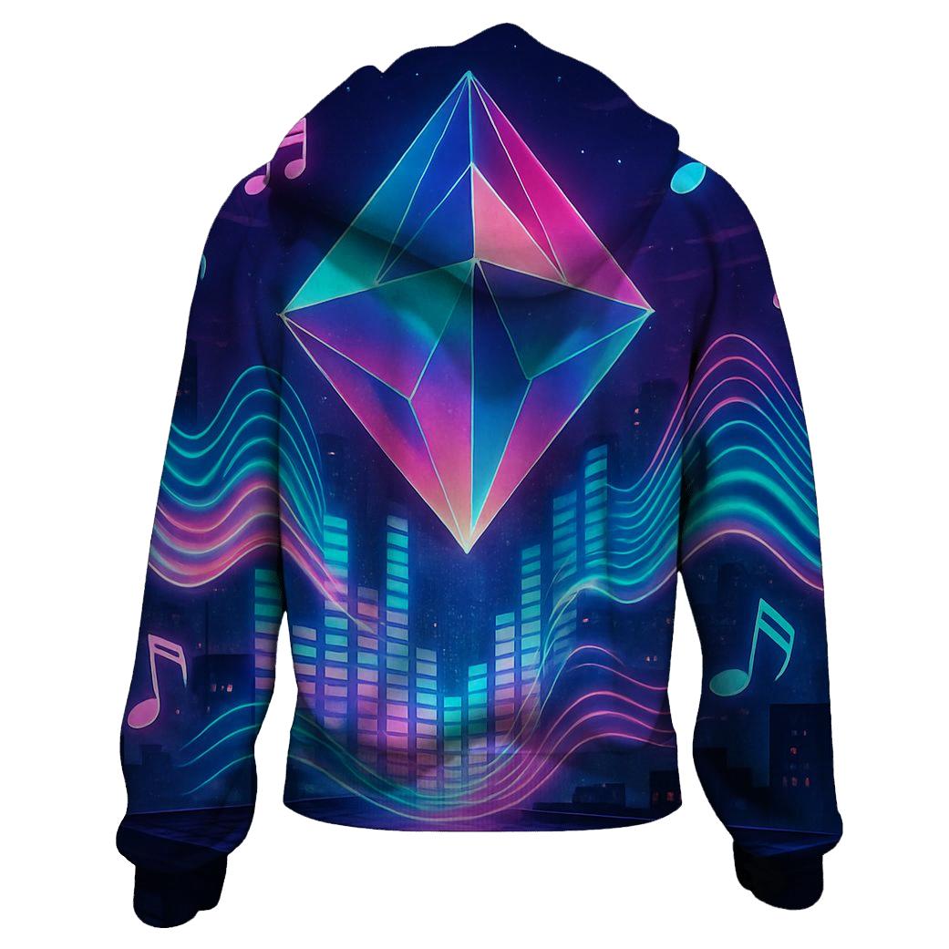Holographic Melody Prism heavyweight hoodies