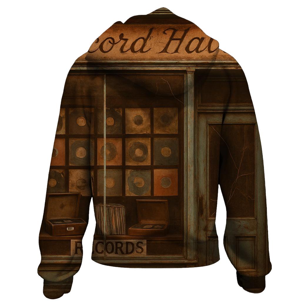Retro Vinyl Record Shopfront custom hoodies