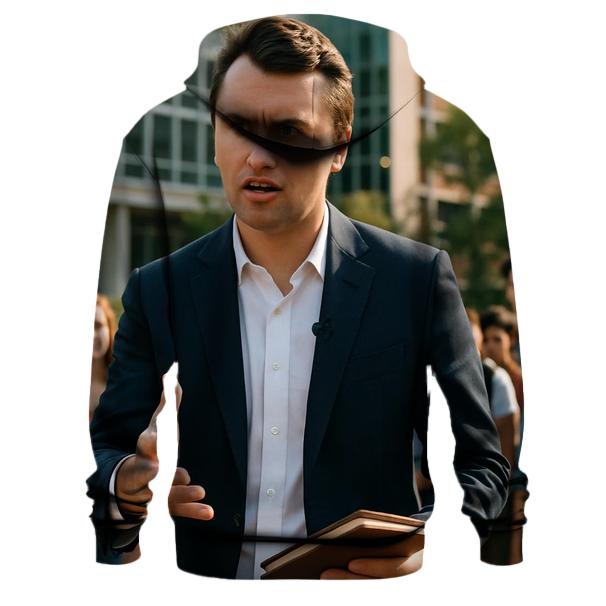 Charlie Kirk Engaging In Campus Discussion custom hoodies