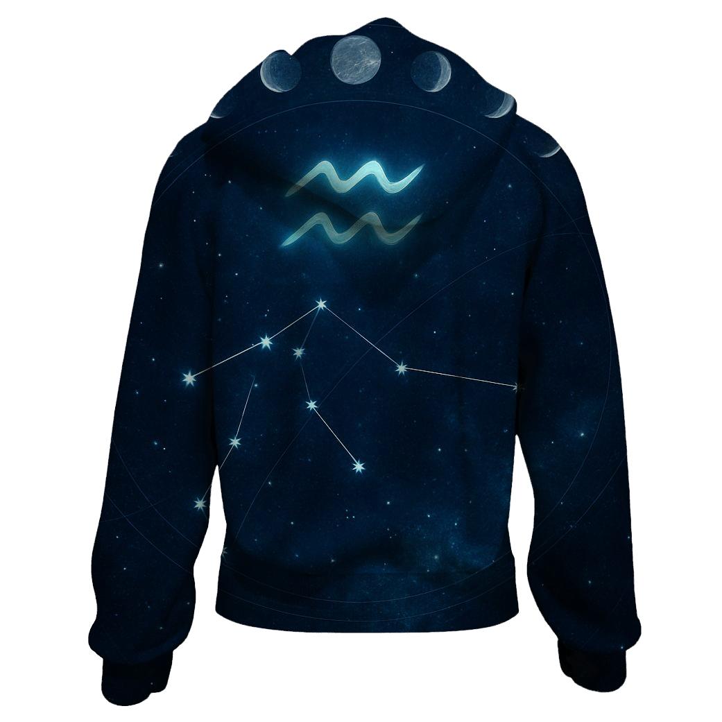 Aquarius Water Bearer Star Atlas graphic hoodies