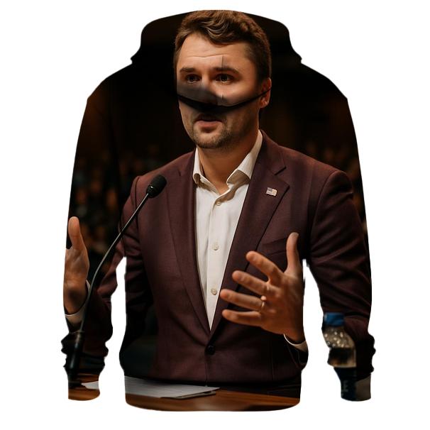Charlie Kirk Hosting Evening Talk Event premium hoodies
