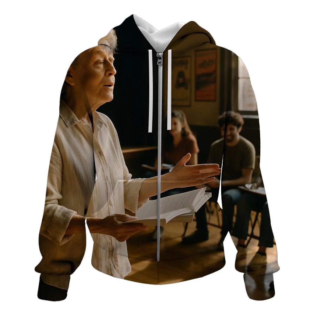 Polly Teaching Theatre Workshop designer hoodies