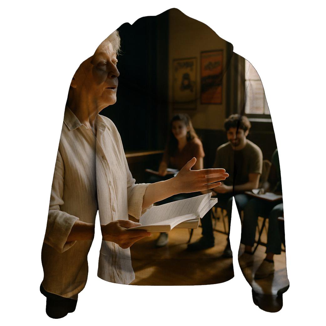 Polly Teaching Theatre Workshop designer hoodies