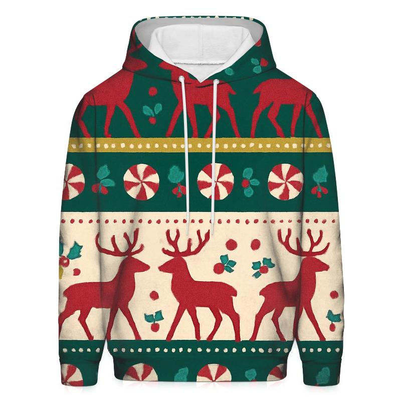 Reindeer Ribbon Jingle Patch Design designer hoodies