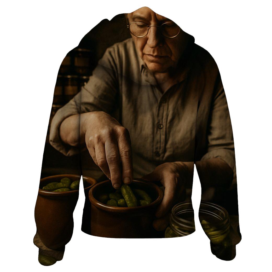 Grandmother Preserving Cornichons In Cellar graphic hoodies