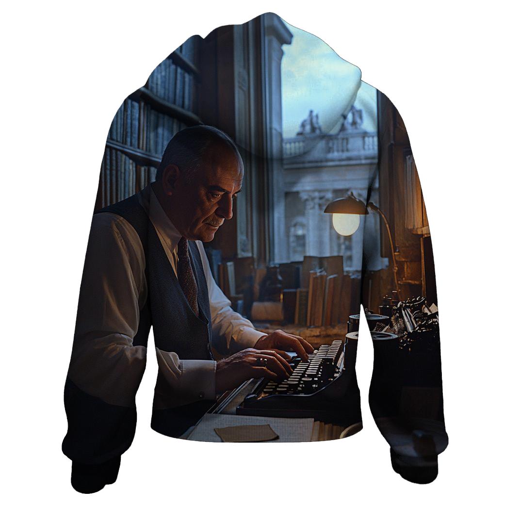 Graham Greene Writing In Rome Apartment pullover hoodies