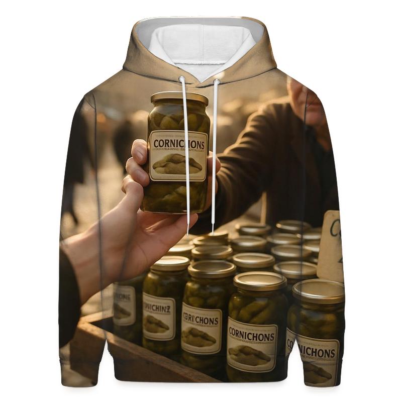 Morning Cornichon Stall In Lyon Market hoodie designs