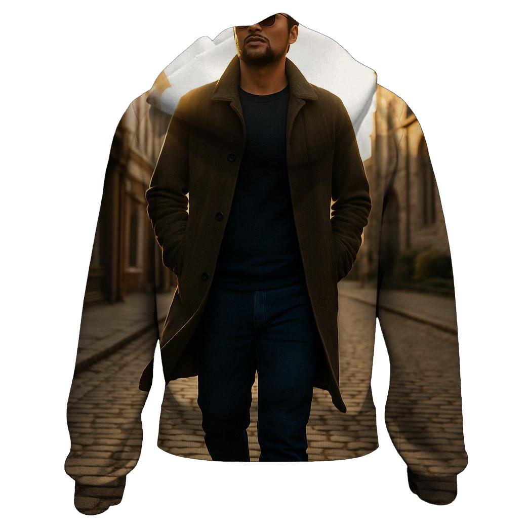 Morning Walk Through Historic District pullover hoodies