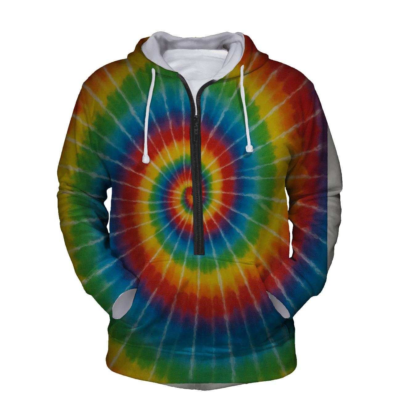 Spiral Rainbow Radiance lightweight hoodies