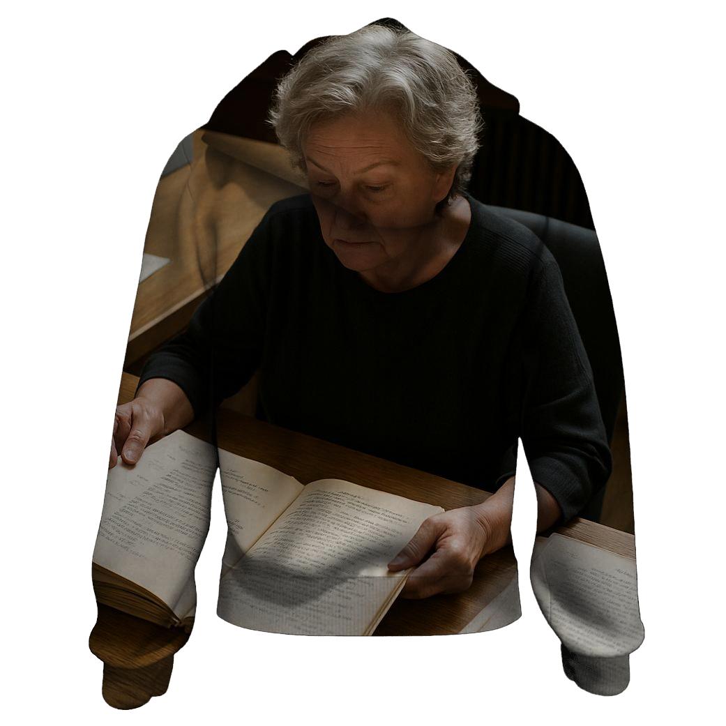 Polly Reading At Library Archive premium hoodies