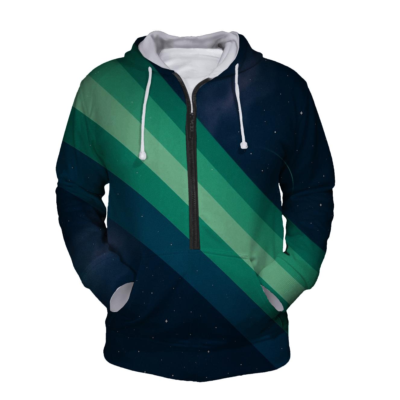 Aurora Ribbon Horizon embroidered hoodies