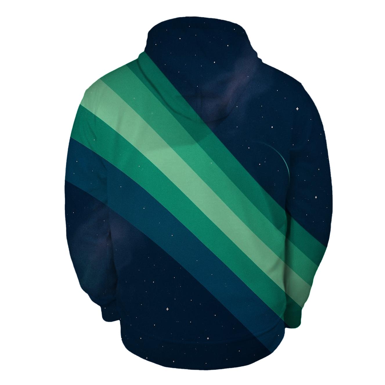Aurora Ribbon Horizon embroidered hoodies