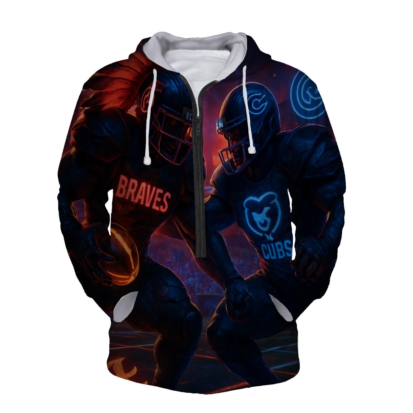 Gridiron Showdown Braves Clash Cubs designer hoodies