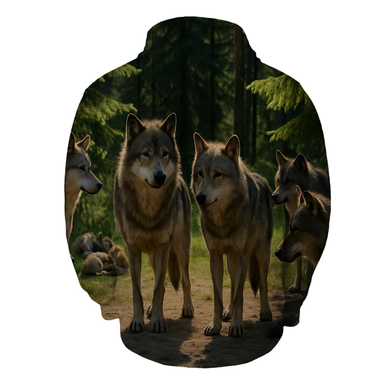 Canid Pack Strategy Meeting zip-up hoodies