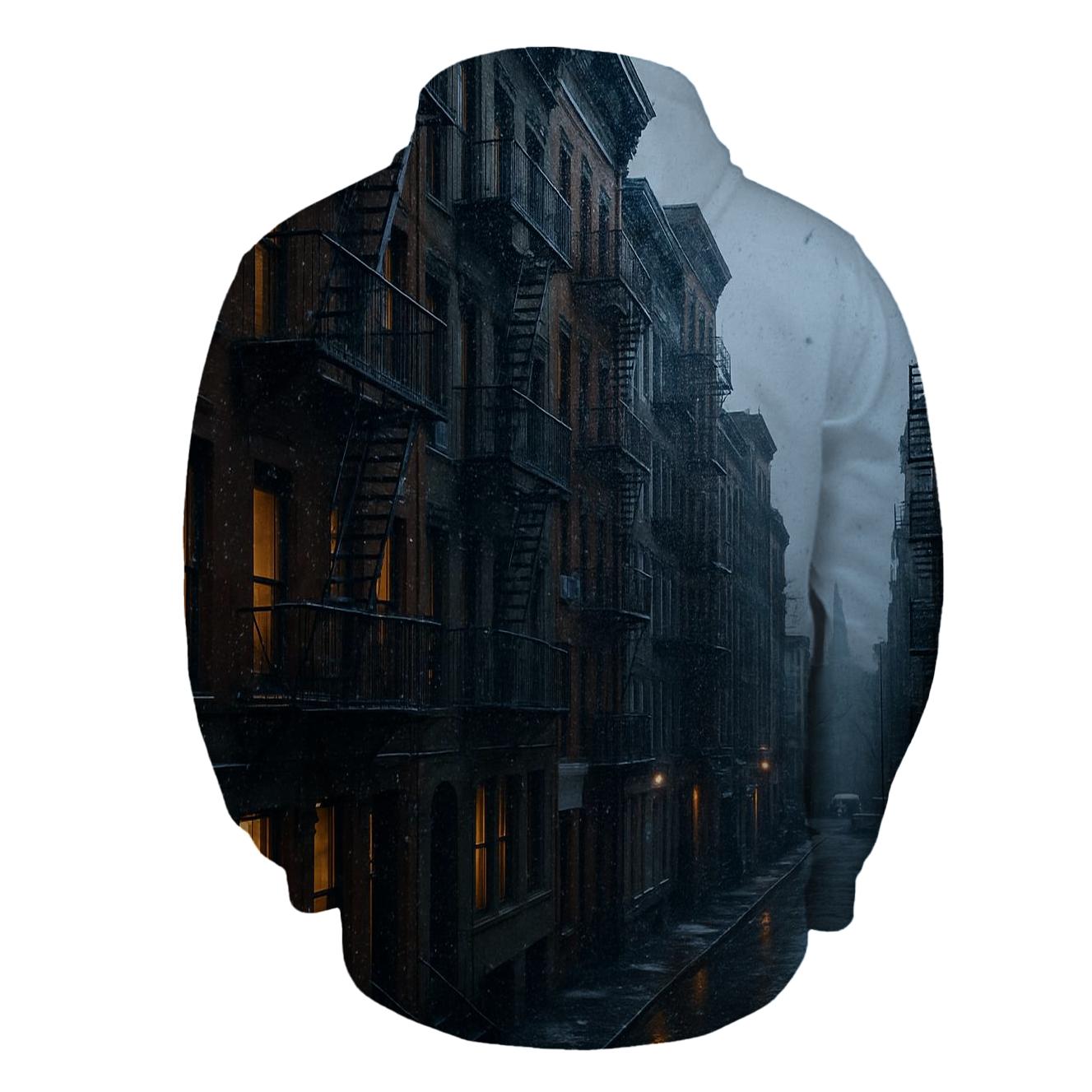 Snowfall Over Lower Manhattan hoodie styles