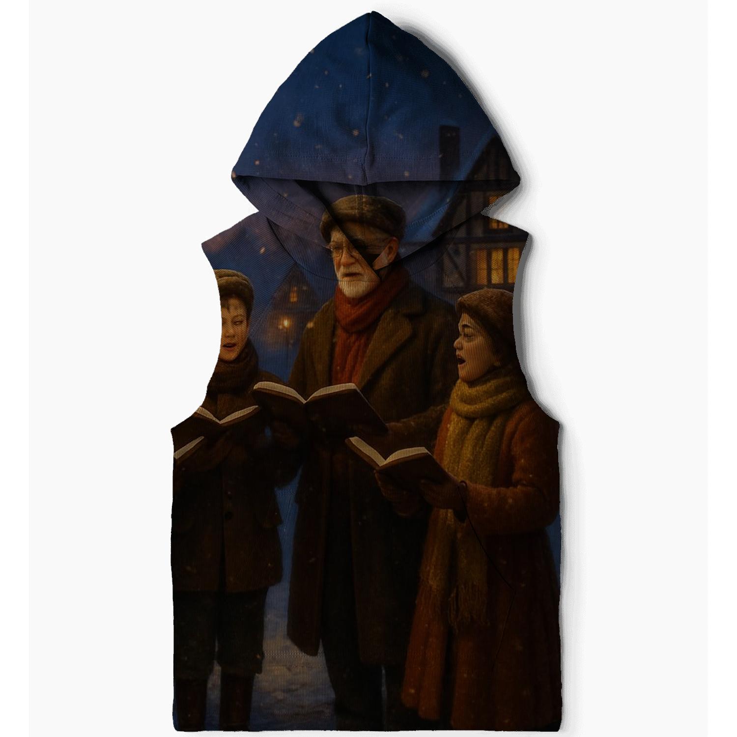 Candlelit Carolers In Snowy Village Square hoodie trends