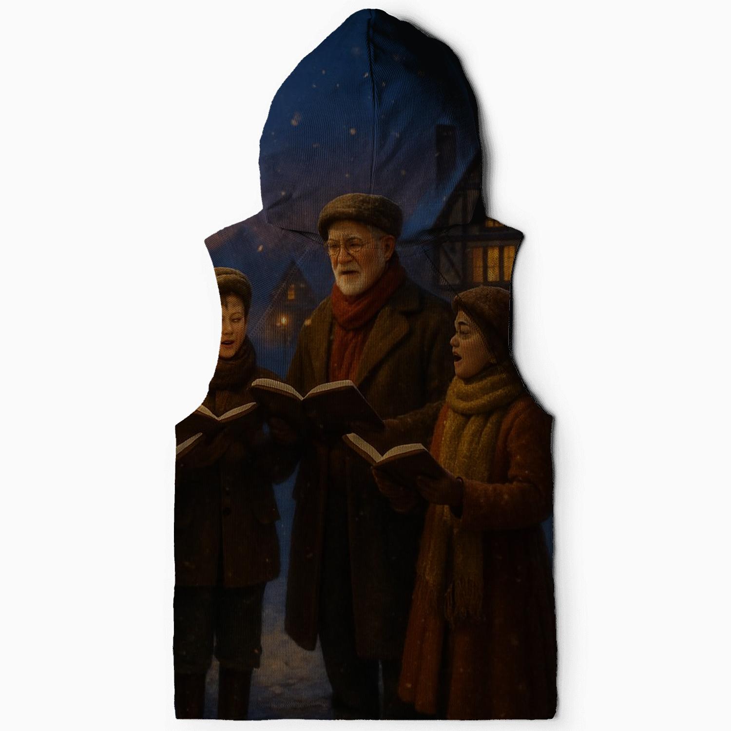 Candlelit Carolers In Snowy Village Square hoodie trends