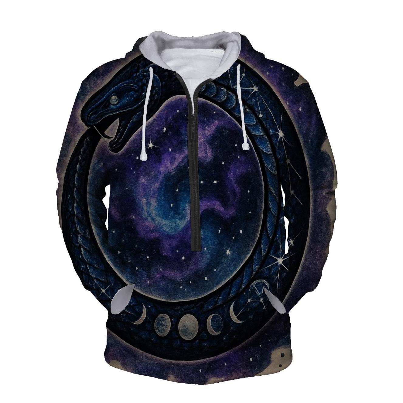 Celestial Ouroboros Tattoo Serpent custom hoodies