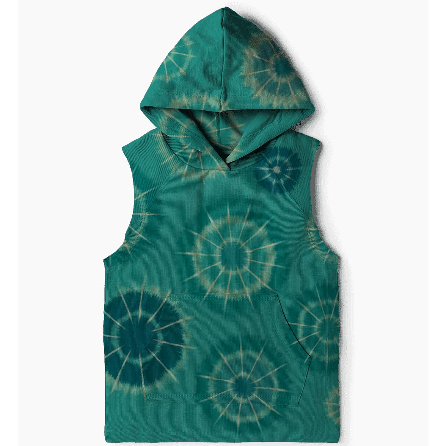 Vibrant Kumo Cluster On Turquoise Background printed hoodies