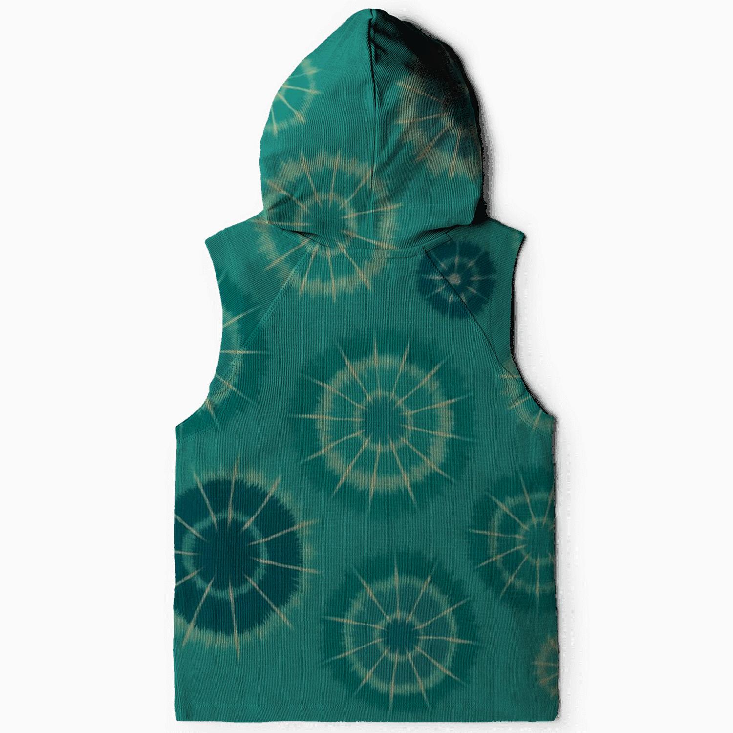 Vibrant Kumo Cluster On Turquoise Background printed hoodies