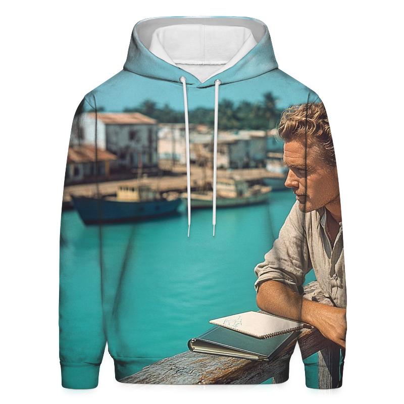 Graham Greene On A Caribbean Wharf zip-up hoodies