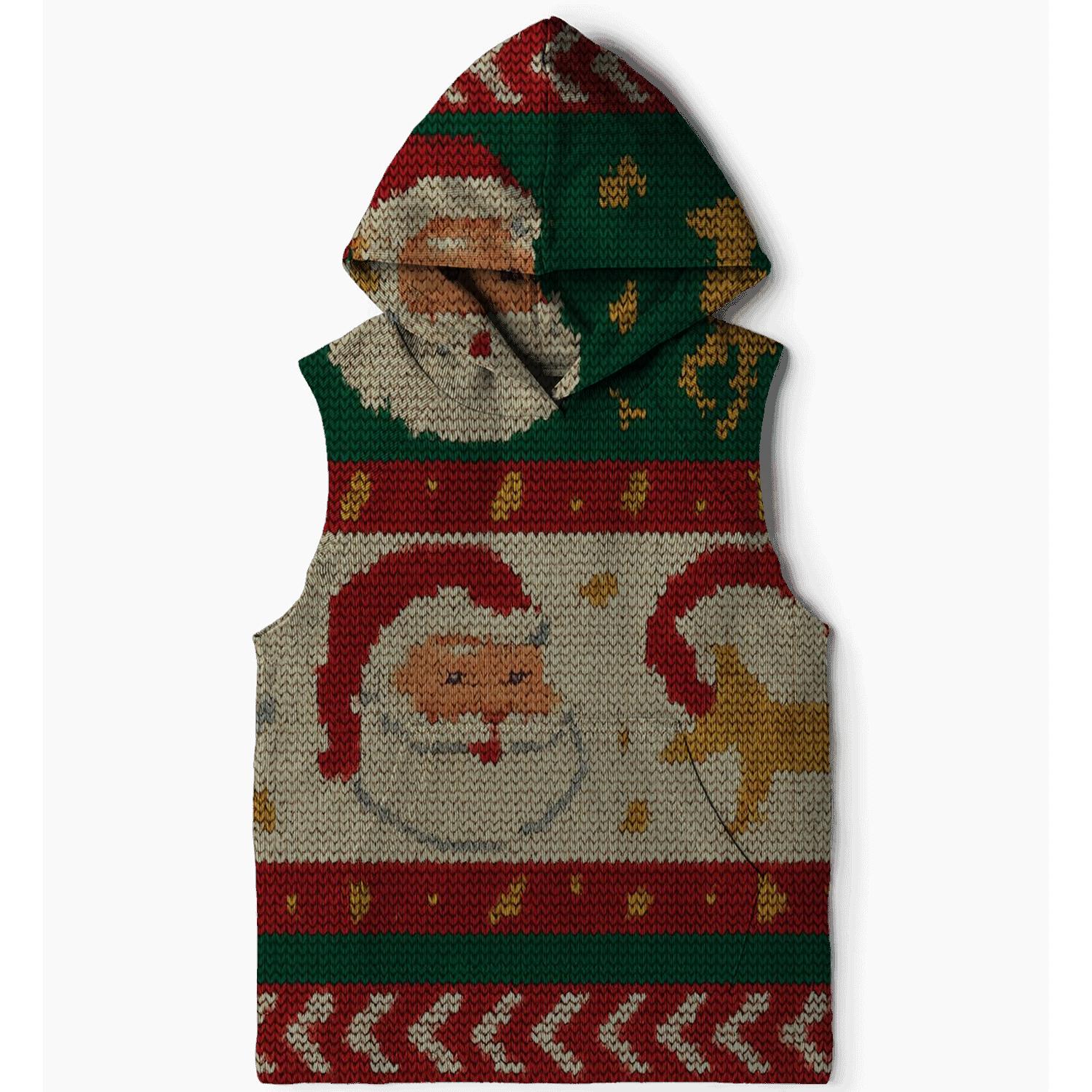 Kris Kringle Reindeer Candy Stripe Design zip-up hoodies