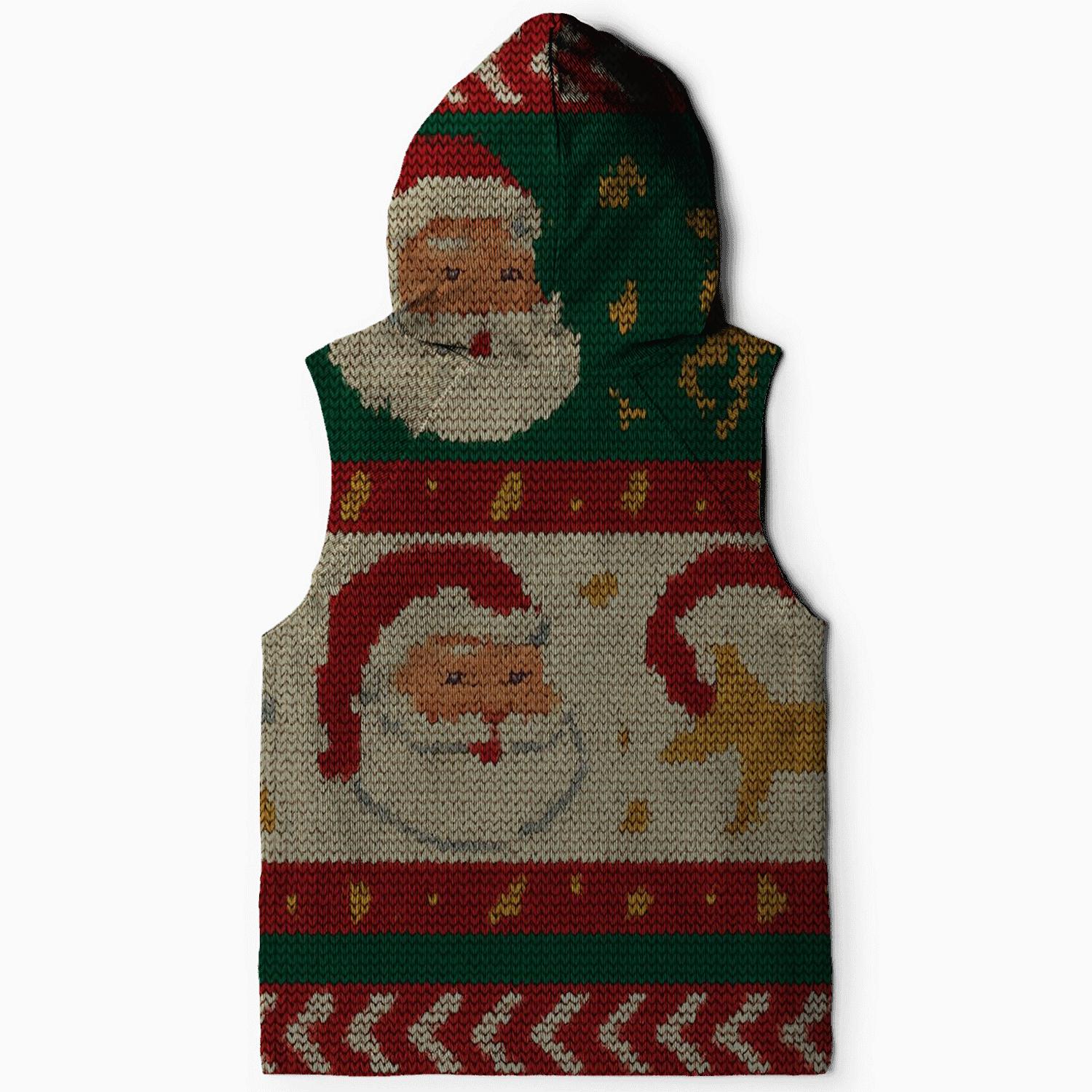 Kris Kringle Reindeer Candy Stripe Design zip-up hoodies