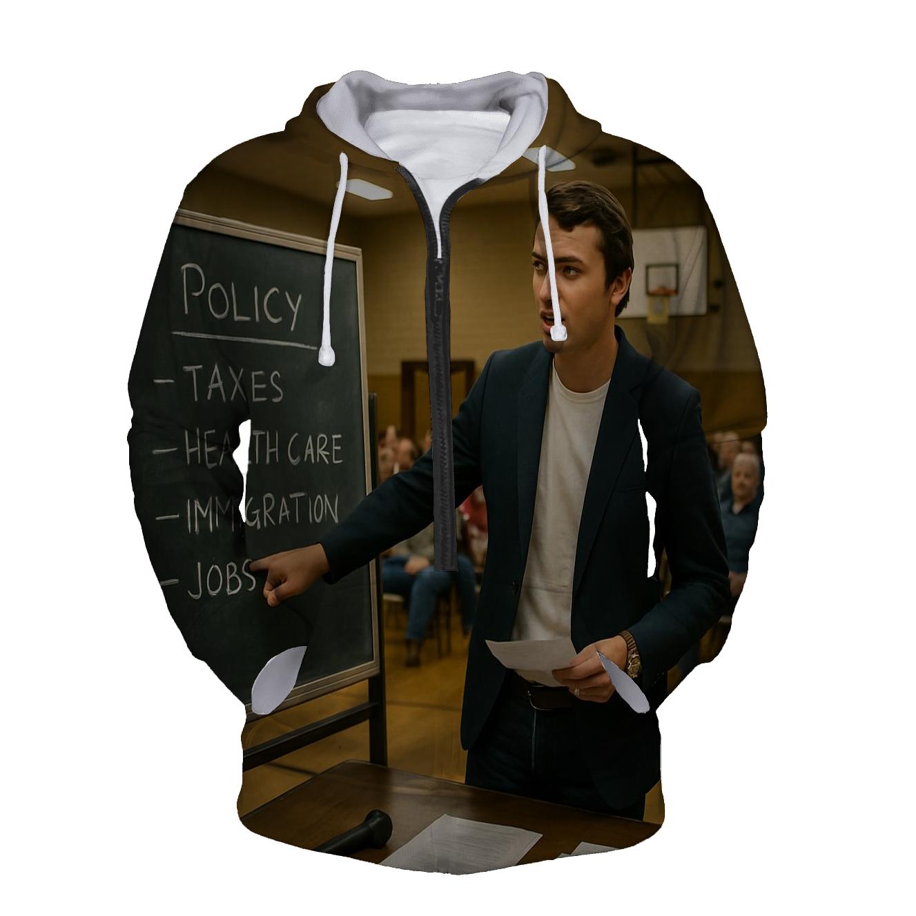 Community Town Hall Chalkboard Moment premium hoodies