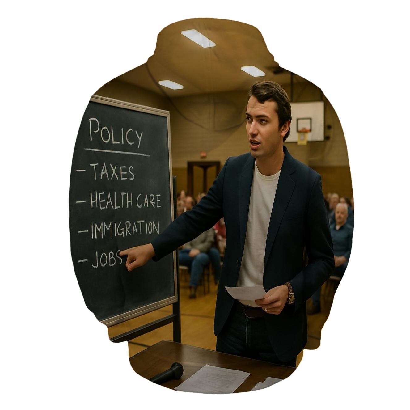 Community Town Hall Chalkboard Moment premium hoodies