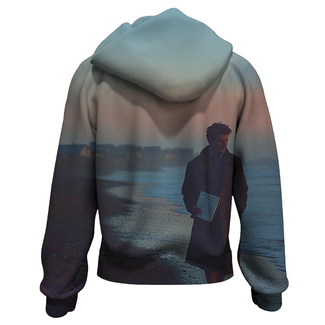 Graham Greene Beachside Contemplation printed hoodies