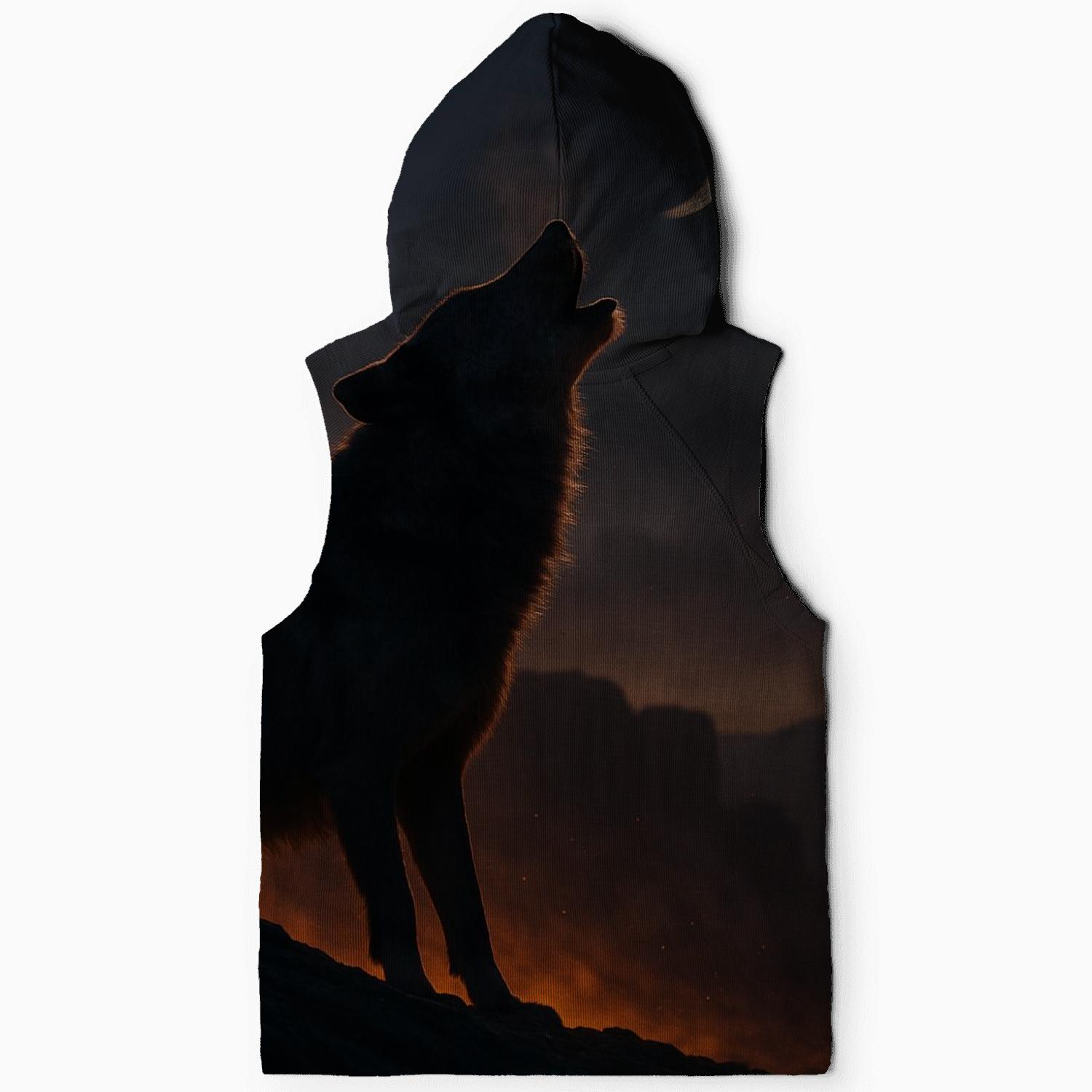 Volcanic Ridge Lone Howl printed hoodies