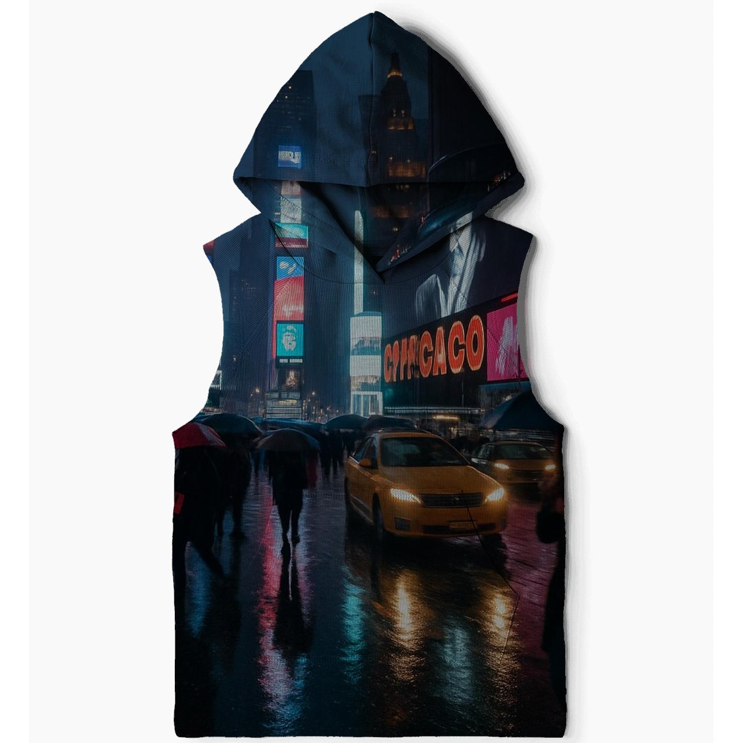 Times Square Rain Reflection Rush Hour hoodies fashion