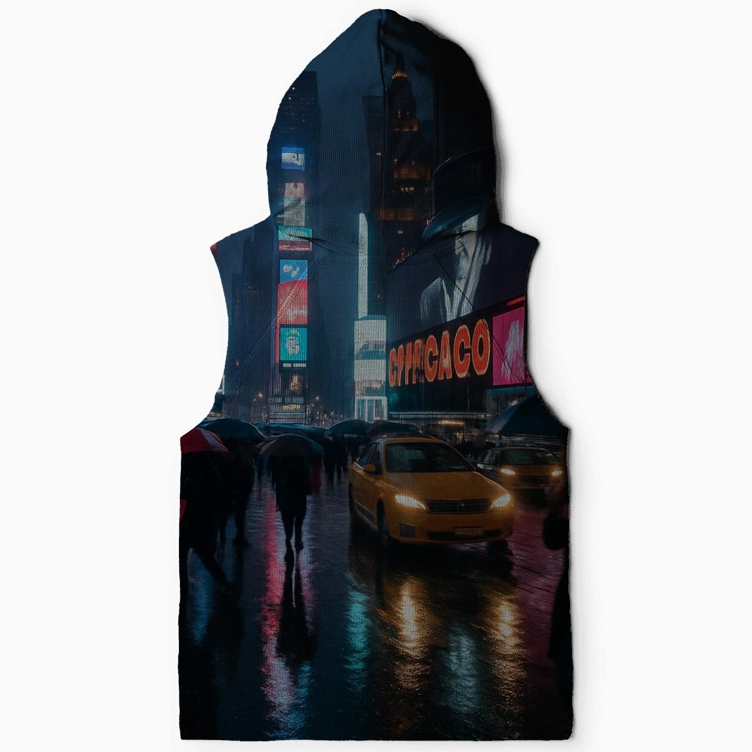 Times Square Rain Reflection Rush Hour hoodies fashion
