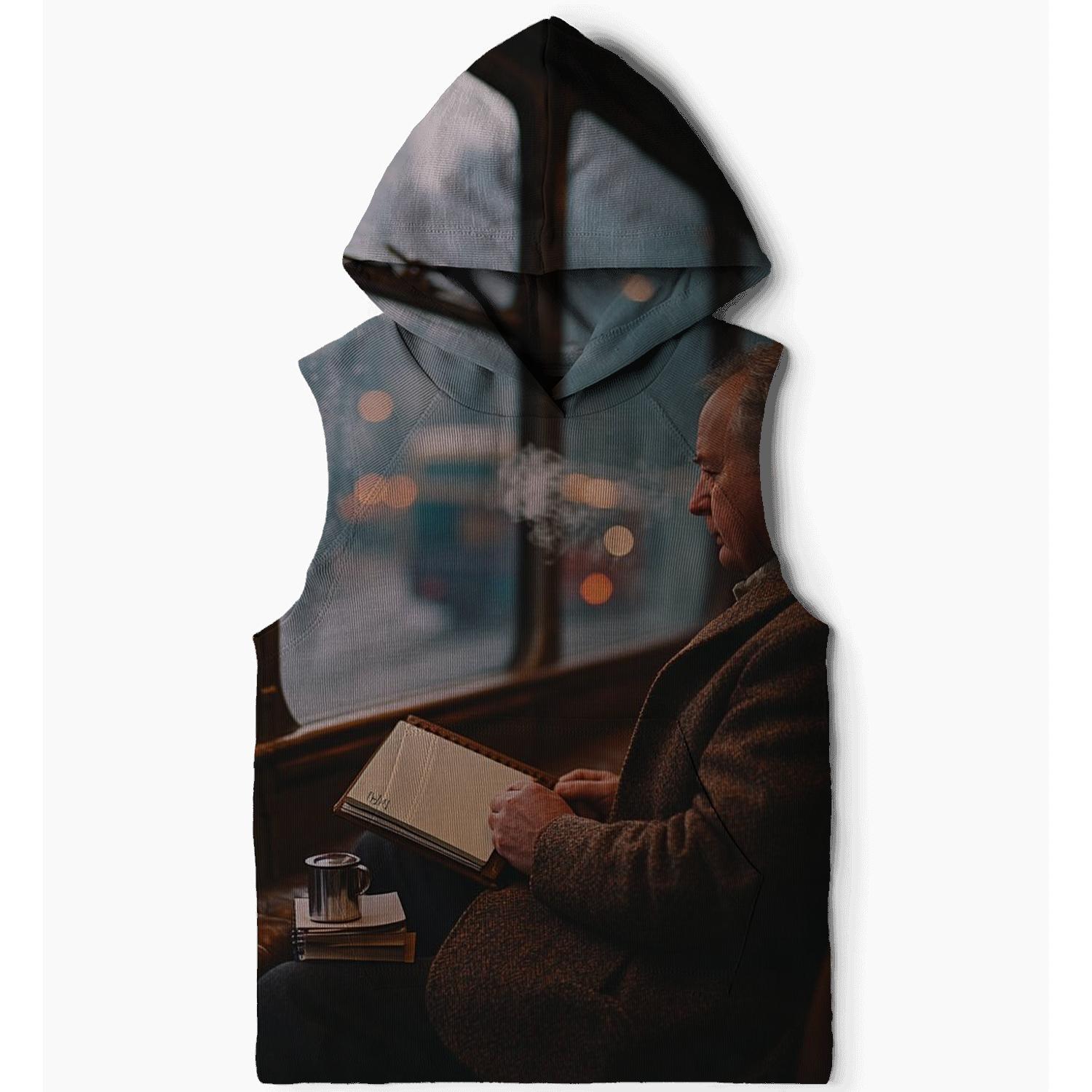 Graham Greene On London Bus At Dawn premium hoodies