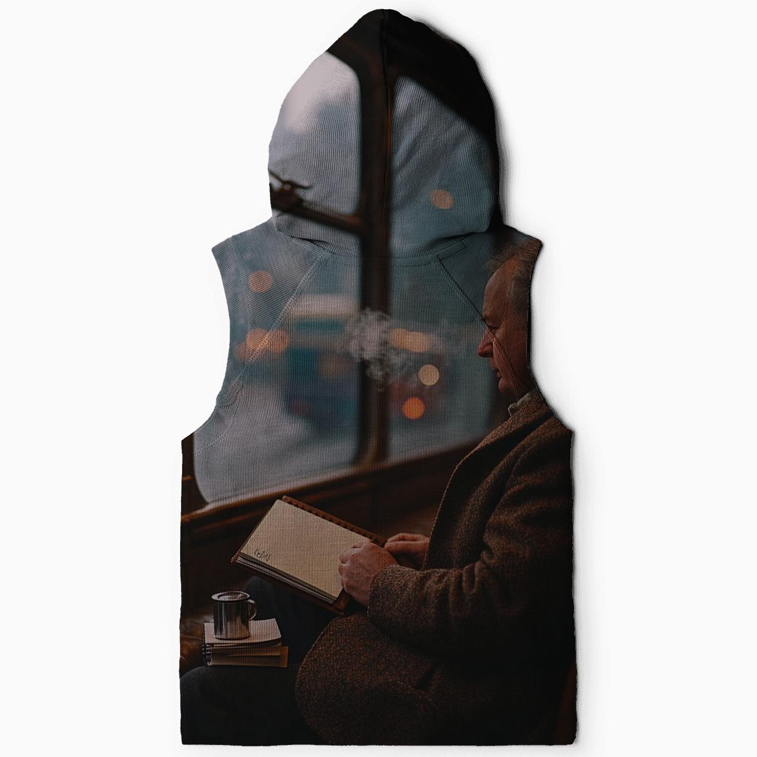 Graham Greene On London Bus At Dawn premium hoodies