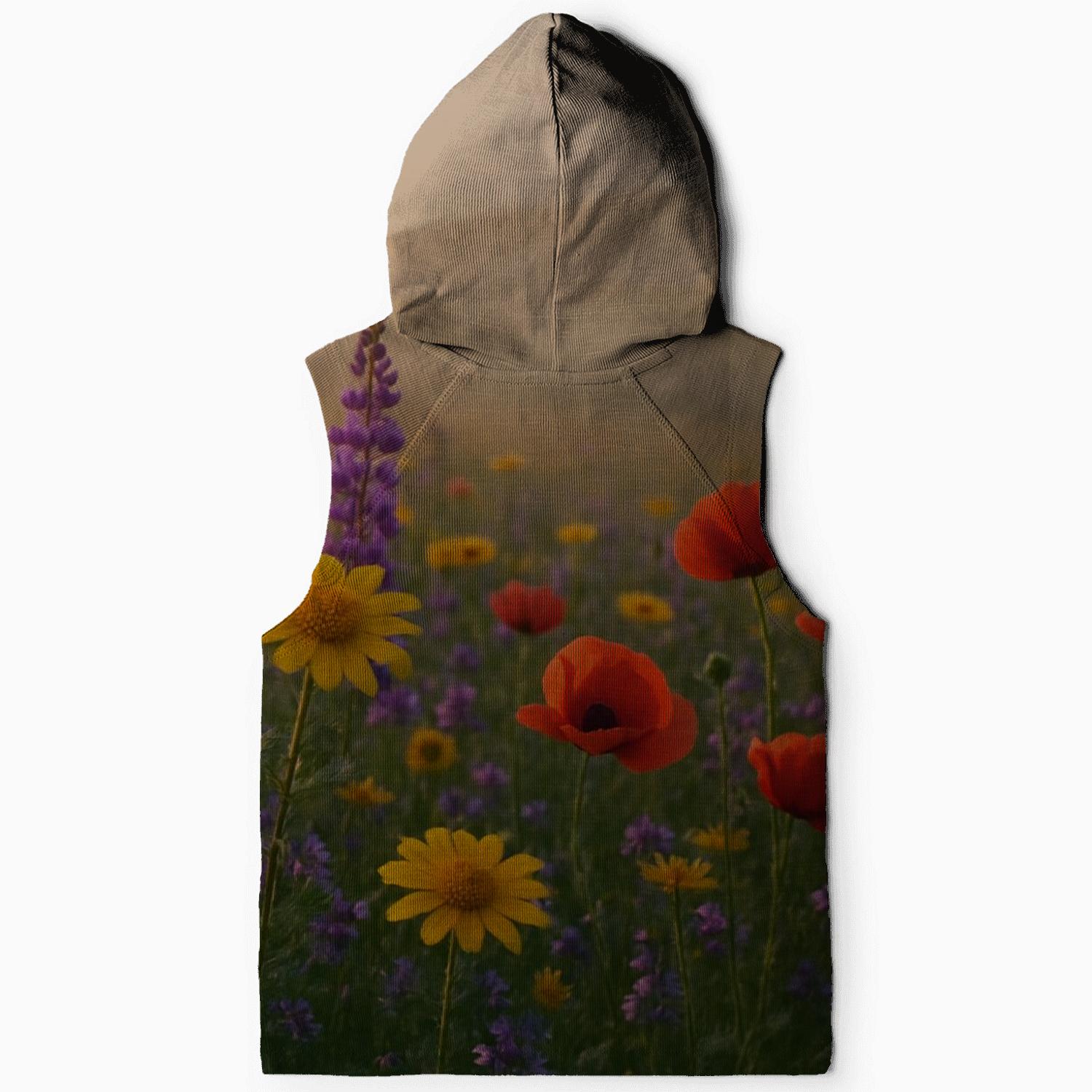 Sunlit Wildflower Meadow At Dawn premium hoodies