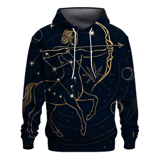 Sagittarius Star Compass embroidered hoodies