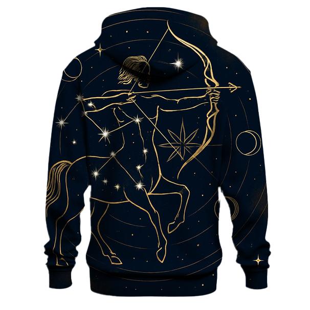 Sagittarius Star Compass embroidered hoodies