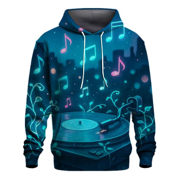Neon Turntable Garden lightweight hoodies