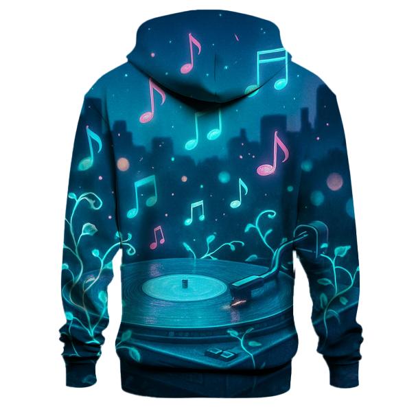 Neon Turntable Garden lightweight hoodies